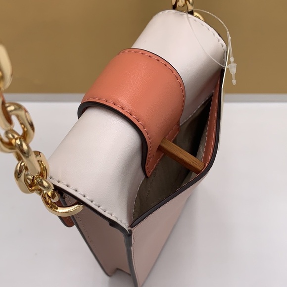 MICHAEL KORS Carmen Small Color-Block  Phone Crossbody Bag POWDER BLUSH MULTI - Picture 9 of 16